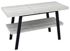 SAPHO  TWIGA umyvadlový stolek 110x72x50 cm, černá mat/dub starobílý - VC453-110-5