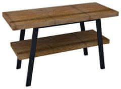 SAPHO  TWIGA umyvadlový stolek 110x72x50 cm, černá mat/old wood - VC453-110-8