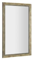 SAPHO  DEGAS zrcadlo v dřevěném rámu 716x1216mm, černá/starobronz - NL732