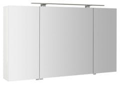 SAPHO  MIRRÓ galerka s LED osvětlením, 3x dvířka, 120x70x16cm, bílá - MC121-0030