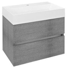 SAPHO  ODETTA umyvadlová skříňka 67x50x43,5cm, dub stříbrný - DT070-1111