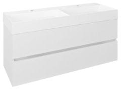 SAPHO  ODETTA umyvadlová skříňka 118x50x43,5cm, bílá lesk - DT120-3030