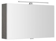 SAPHO  CLOE galerka s LED osvětlením 80x50x18cm, dub stříbrný - CE080-0011