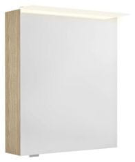 SAPHO  LINEX galerka s LED osvětlením, 60x70x15cm, levá/pravá, jilm bardini - LX060-0013