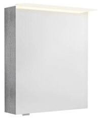 SAPHO  LINEX galerka s LED osvětlením, 60x70x15cm, levá/pravá, dub stříbrný - LX060-0011