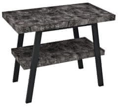 SAPHO  TWIGA umyvadlový stolek 80x72x50 cm, černá mat/štípaný kámen - VC442-80-9