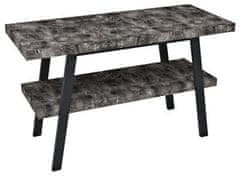 SAPHO  TWIGA umyvadlový stolek 110x72x50 cm, černá mat/štípaný kámen - VC453-110-9