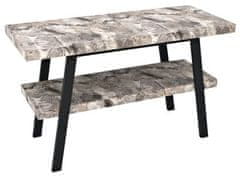 SAPHO  TWIGA umyvadlový stolek 120x72x50 cm, černá mat/šedý kámen - VC453-120-10