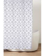 AQUALINE  Sprchový závěs 180x200cm, polyester, kostky - ZV029