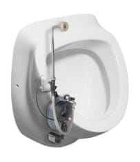 ISVEA  DYNASTY urinál s automatickým splachovačem 6V DC, zakrytý přívod vody, 39x58 cm - 10SZ92001-SENSOR