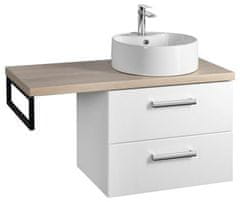 AQUALINE  VEGA sestava koupelnového nábytku, š. 97,5 cm, bílá/dub platin - VG064-02