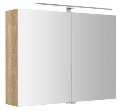 SAPHO  RIWA galerka s LED osvětlením, 81x70x17cm, dub alabama - RIW080-0022