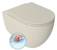 ISVEA  INFINITY závěsná WC mísa, Rimless, 36,5x53cm, ivory - 10NF02001-2K