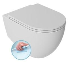 ISVEA  INFINITY závěsná WC mísa, Rimless, 36,5x53cm, bílá mat - 10NF02001-2L
