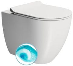 Gsi  PURA WC mísa stojící, Swirlflush, 36x55cm, spodní/zadní odpad, bílá dual-mat - 880309