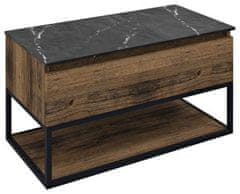 SAPHO  SKARA umyvadlová skříňka 90x50x45cm, černá mat/dub collingwood - CG006-1919