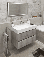 SAPHO  Koupelnový set NIRONA 85, dub mocca - KSET-062