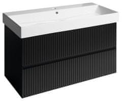 SAPHO  FILENA umyvadlová skříňka 95x51,5x43cm, černá mat strip - FID1210BS