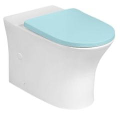 Bruckner  LEON RIMLESS WC mísa pro kombi, spodní/zadní odpad, bílá - 201.421.4