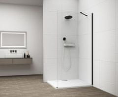 POLYSAN  ESCA BLACK MATT jednodílná sprchová zástěna k instalaci ke stěně, sklo čiré, 1500 mm - ES1015-02