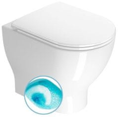 Gsi  CITY PRO WC mísa stojící, Swirlflush, 35x52cm, spodní/zadní odpad, bílá ExtraGlaze - 911011