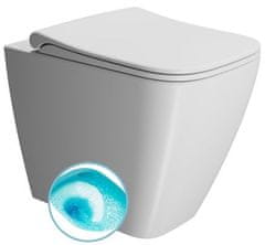 Gsi  NUBES WC mísa stojící, Swirlflush, 35x52cm, spodní/zadní odpad, bílá dual-mat - 961009