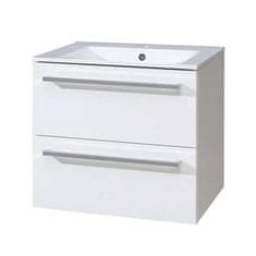 Mereo  Bino, koupelnová skříňka s keramickým umyvadlem 61 cm, bílá - CN660