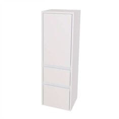 Mereo  Opto koupelnová skříňka vysoká 125 cm, pravé otevírání, Multidecor, Bílá lesk perlička - CN995PBIEL