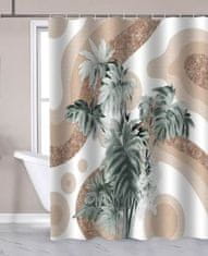 AQUALINE  Sprchový závěs 180x180cm, polyester, palma - ZP016