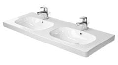 Duravit  Dvojumyvadlo nábytkové 1200x490 mm, s přepadem, 3 otvory pro baterie, bílá - 03481200302