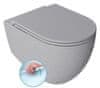  INFINITY závěsná WC mísa, Rimless, 36,5x53cm, stone grey - 10NF02001-2V