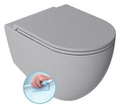 ISVEA  INFINITY závěsná WC mísa, Rimless, 36,5x53cm, stone grey - 10NF02001-2V