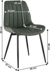 KONDELA Židle, zelená / černá, Hazal