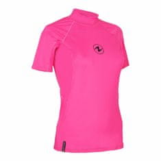 AQUALUNG Dámské lycrové triko RASHGUARD SLIM FIT růžová kr. rukáv růžová 2XL - 46