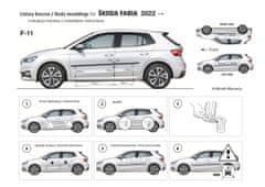 Rider Ochranné boční lišty na dveře, Škoda Fabia IV, 2021- ,