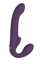 VIVE SHOTS VIVE Ai Dual Vibrating-Air Wave Tickler Strapless Strapon Purple