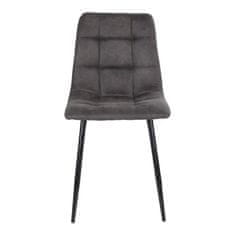 House Nordic Jídelní židle z mikrovlákna, tmavě šedá s černými nohami, HN1229