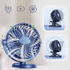 Cool Mango Přenosný mini ventilátor, ruční ochlazovač vzduchu, klimatizace, ventilátor s USB nabíjením, 3 různé rychlosti, 16 x 13 cm - Minifan