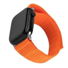 FIXED Nylonový řemínek Nylon Sporty Strap pro Apple Watch Ultra 49mm, oranžový (FIXNST2-1029-OR)