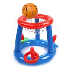 Cool Mango Nafukovací basketbalový koš do bazénu, s míčem a kruhy, vodní hra pro děti, pro vodní basketbal, průměr 60 cm - Ringy