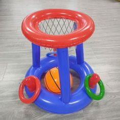 Cool Mango Nafukovací basketbalový koš do bazénu, s míčem a kruhy, vodní hra pro děti, pro vodní basketbal, průměr 60 cm - Ringy