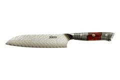 MaceMaker RED SNAPPER SANTOKU - SanMai Damaškový Kuchyňský nůž