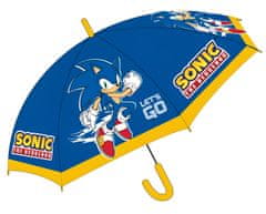 EXCELLENT Dětský automatický deštník 74cm - Ježek Sonic/Let's go