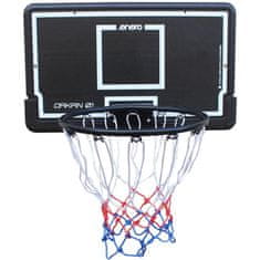 Basketbalový koš ENERO 74x45 cm, obruč 40 cm, černý D-472