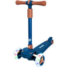 Dětská tříkolová koloběžka Story Mini Friends s LED kolečky scooter , modrá H-028-MO