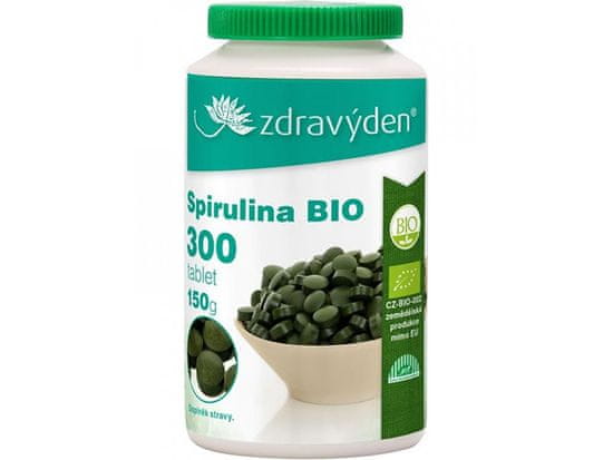 Zdravý den Spirulina BIO, 300 kapslí, 150g