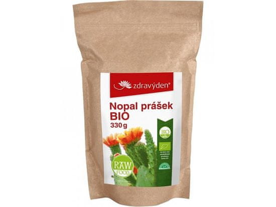 Zdravý den 100% přírodní Nopal prášek ze sušených kaktusových fíků 330 g