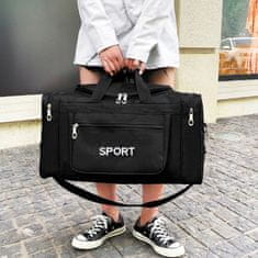 Korbi Cestovní sportovní tréninková taška, 30 litrů, černá