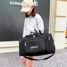 Korbi Cestovní sportovní tréninková taška, 30 litrů, černá