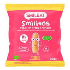 SMILEAT SMILEAT BIO kukuřičné křupky banán a jahoda 8m+ 25g